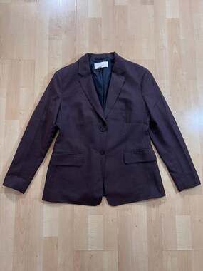 BOSS Hugo Boss Women's Blazer Dark Purple Structured Professional Jacket Size 10